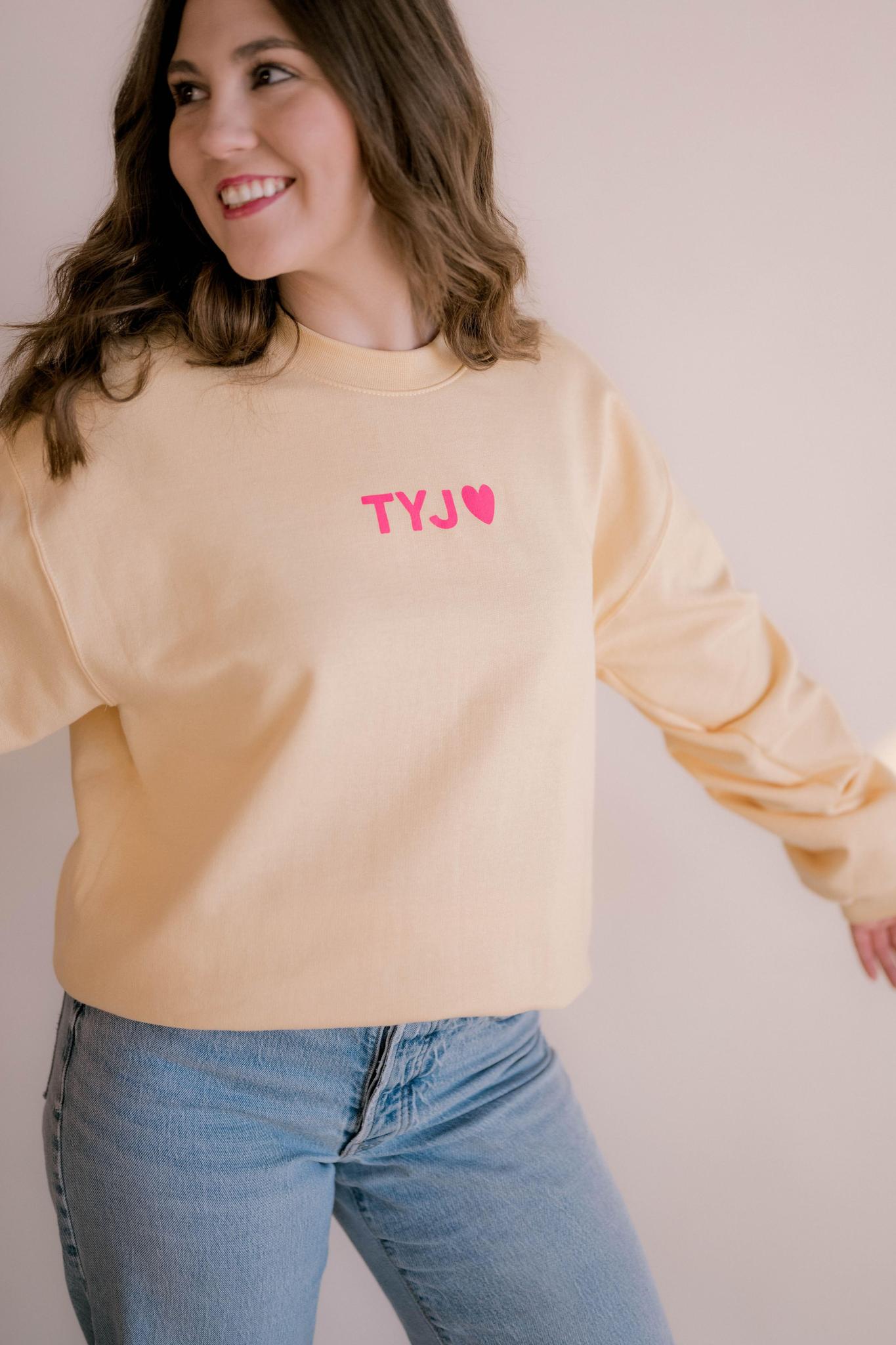 Thank You Jesus Pullover - Yellow