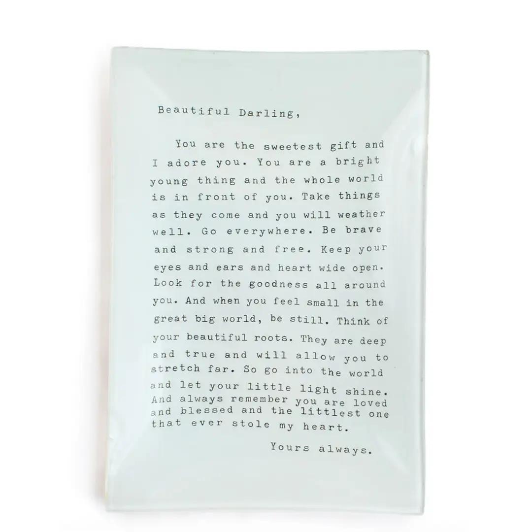 Letter For Sophie Large Rectangle Decoupage Plate