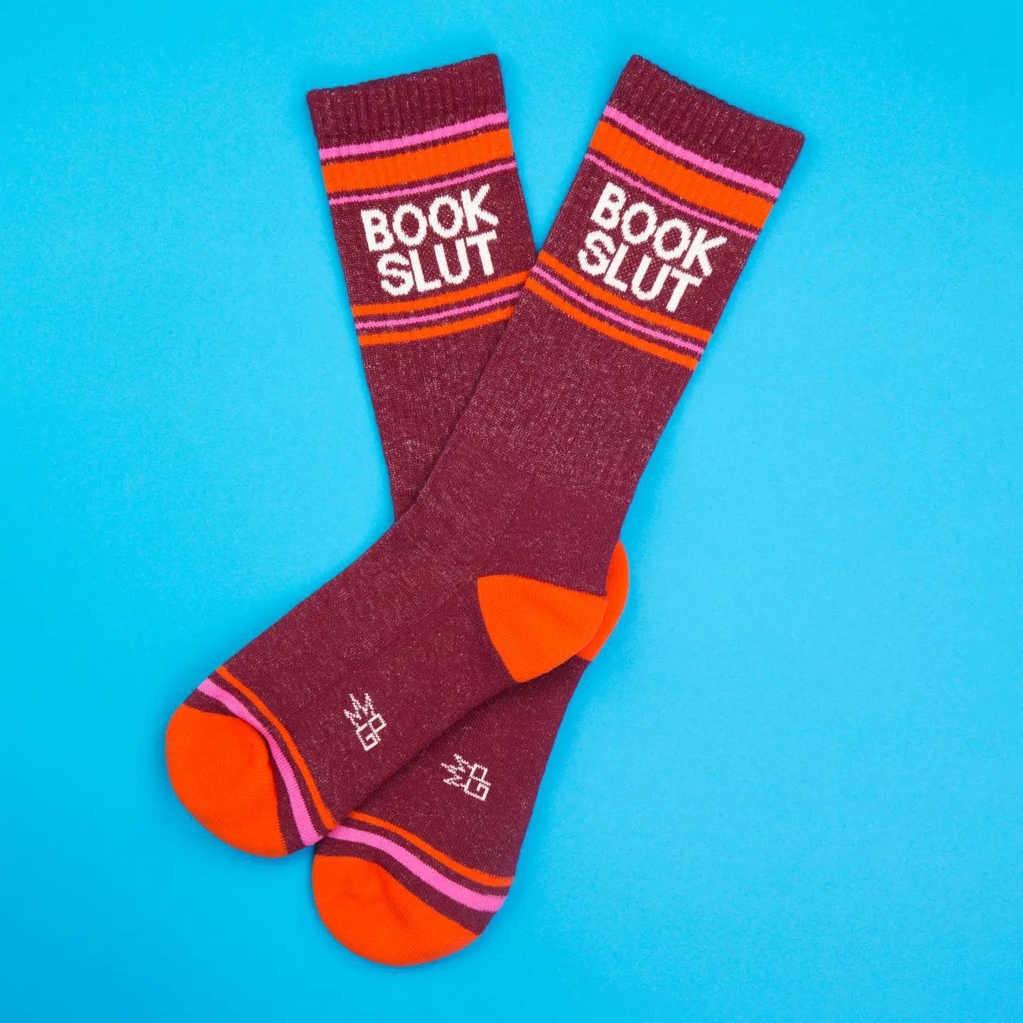 Book Slut Gym Crew Socks