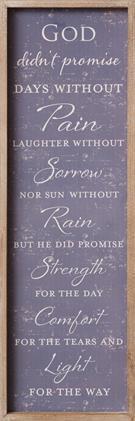 God Didn't Promise Sign