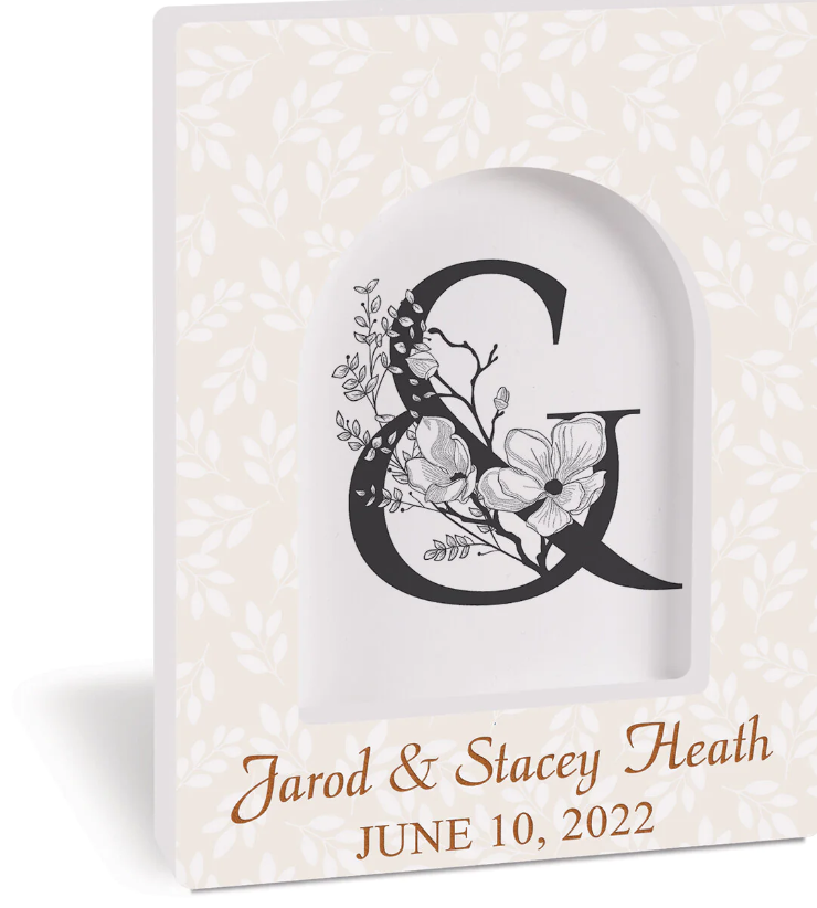 Ampersand White Sign 5.5x7.25