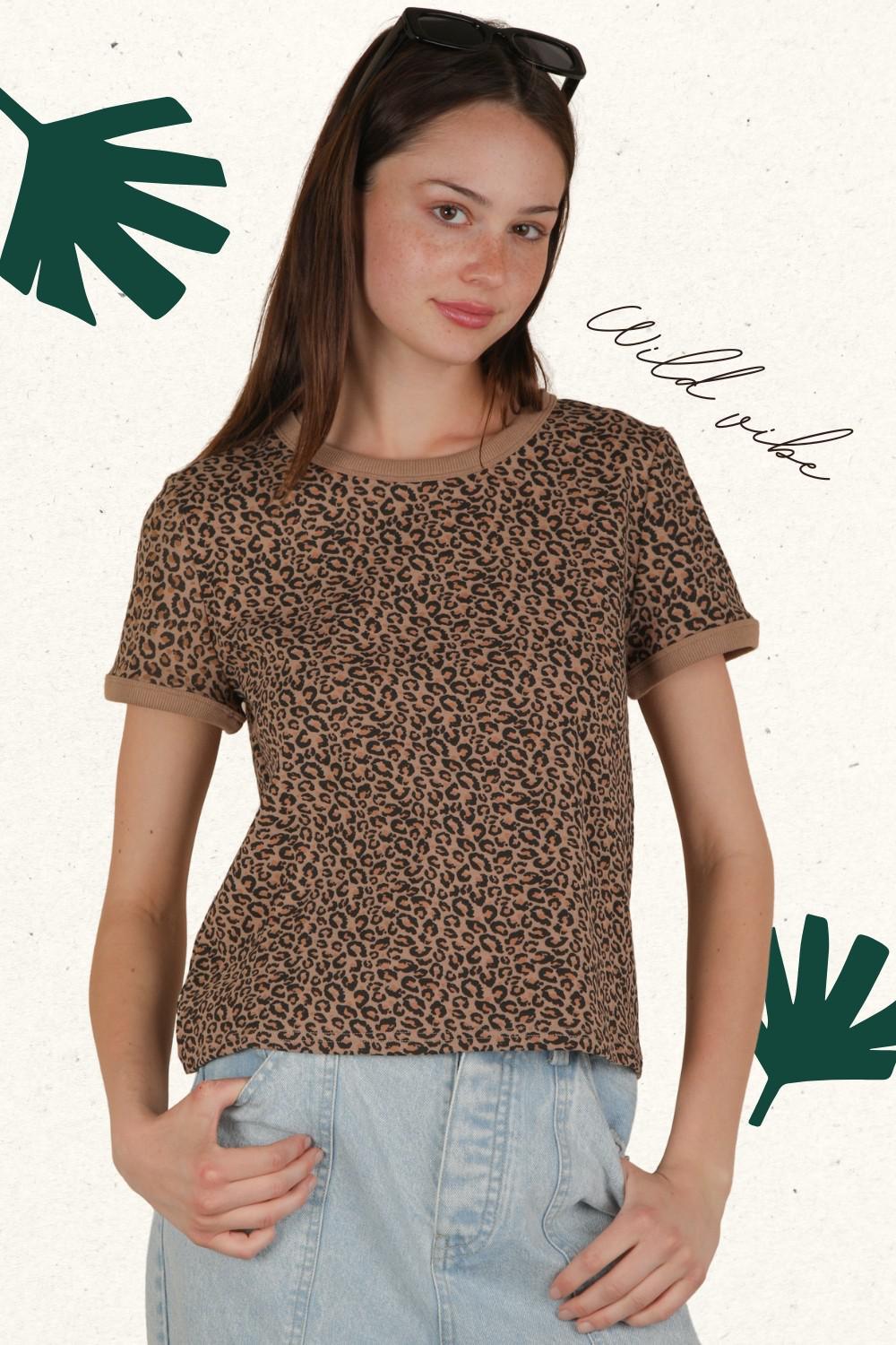 Leopard print casual top