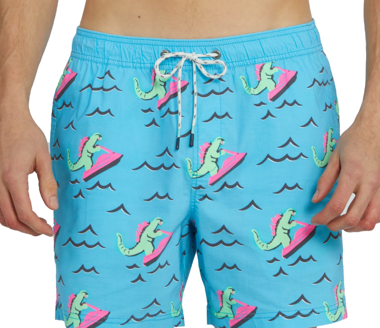 Party Pants Dino Ripper Sport Short - Cyan