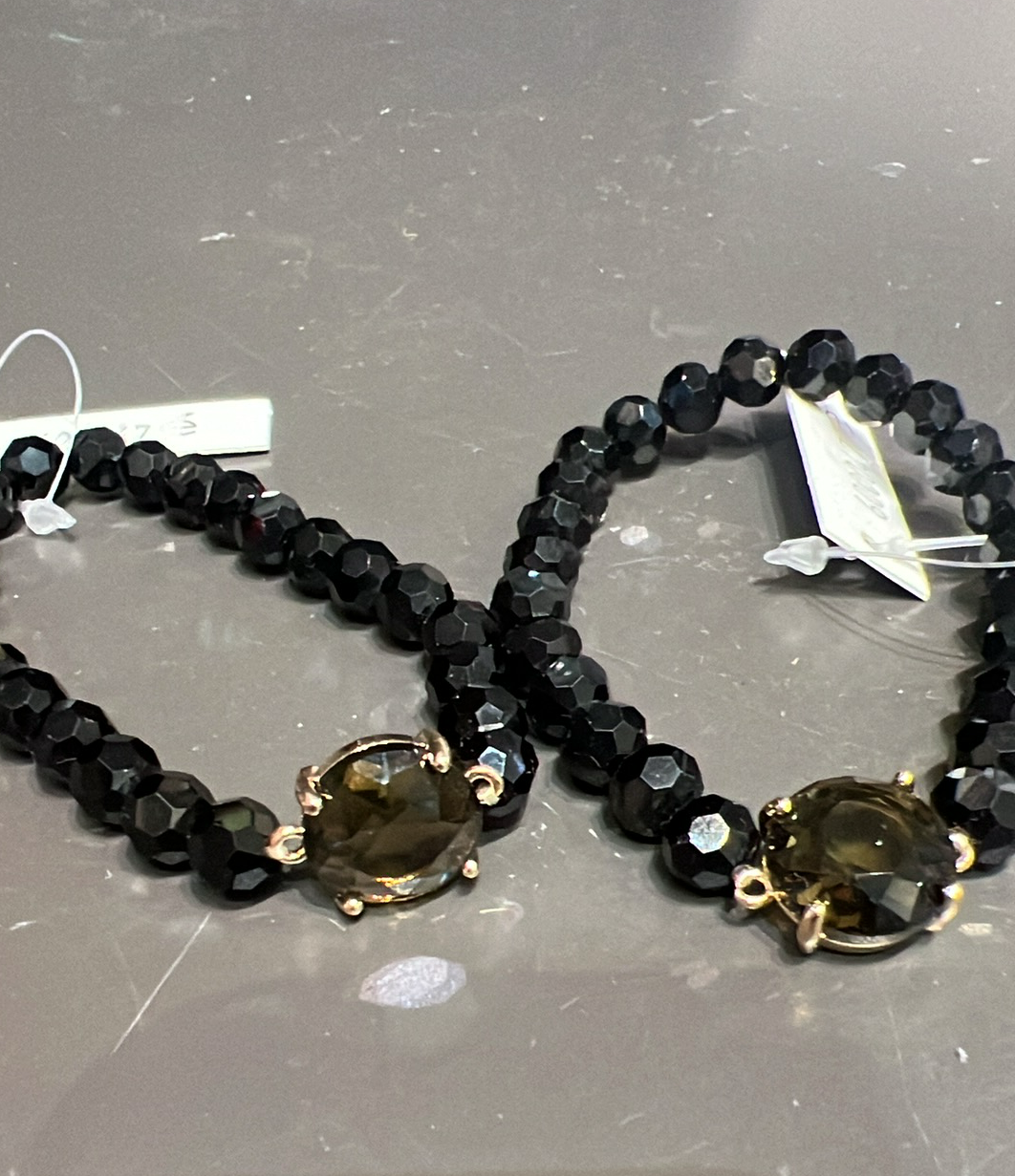 Black Stone Beaded Bracelet