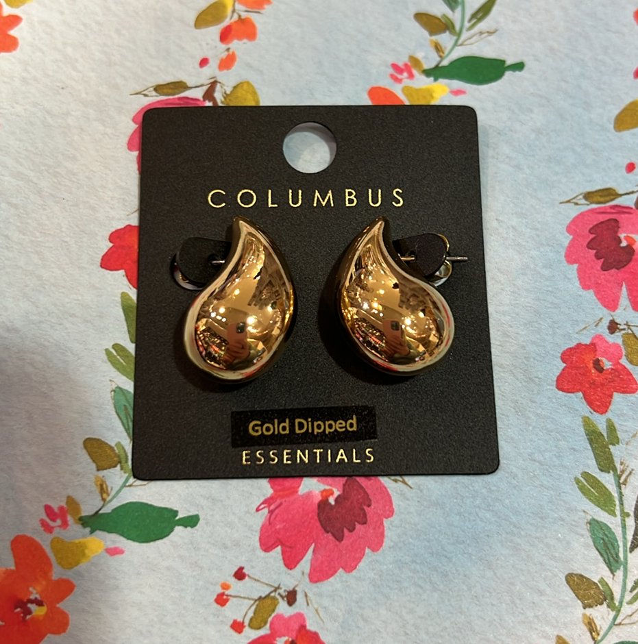 Puffy Teardrop Earrings