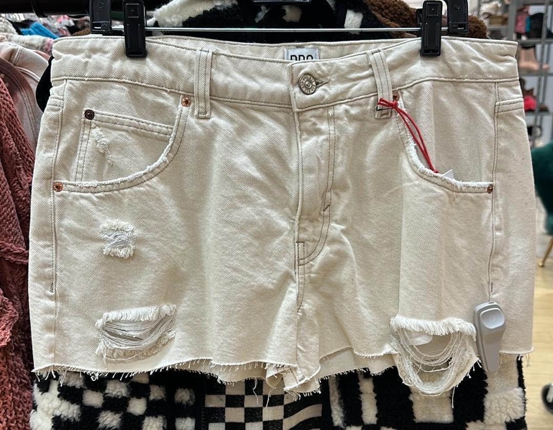 Neutral Denim Shorts