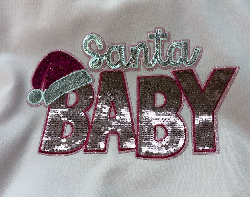 Santa Baby Light Pink Sweatshirt