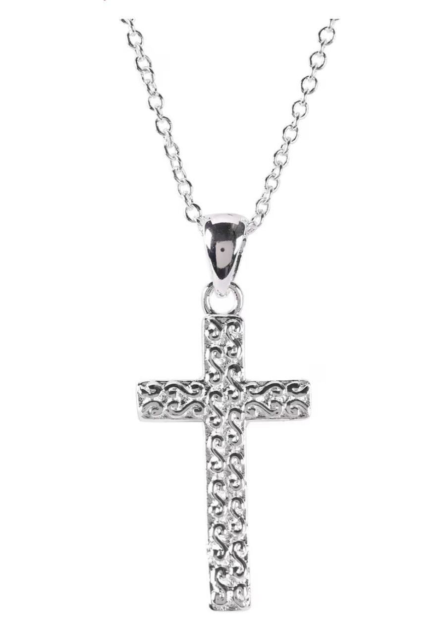 Scroll Box Cross Silver 18L