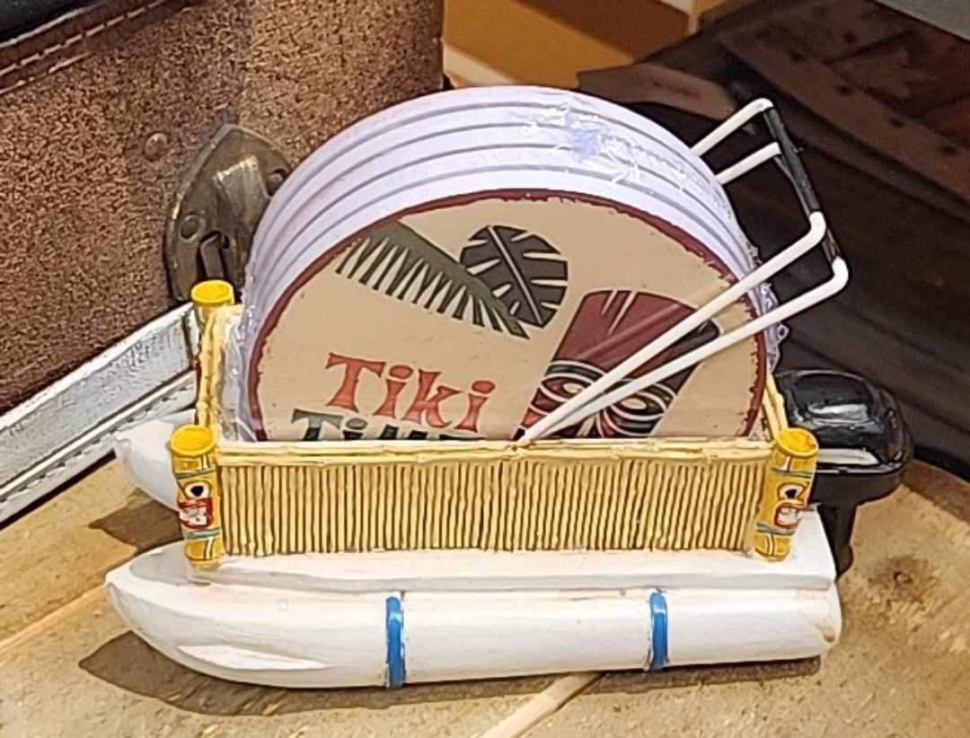 Tiki Boat Coaster Set