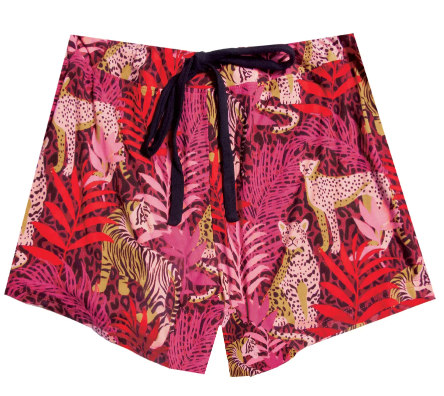 Jungle Leopard Pajama Shorts