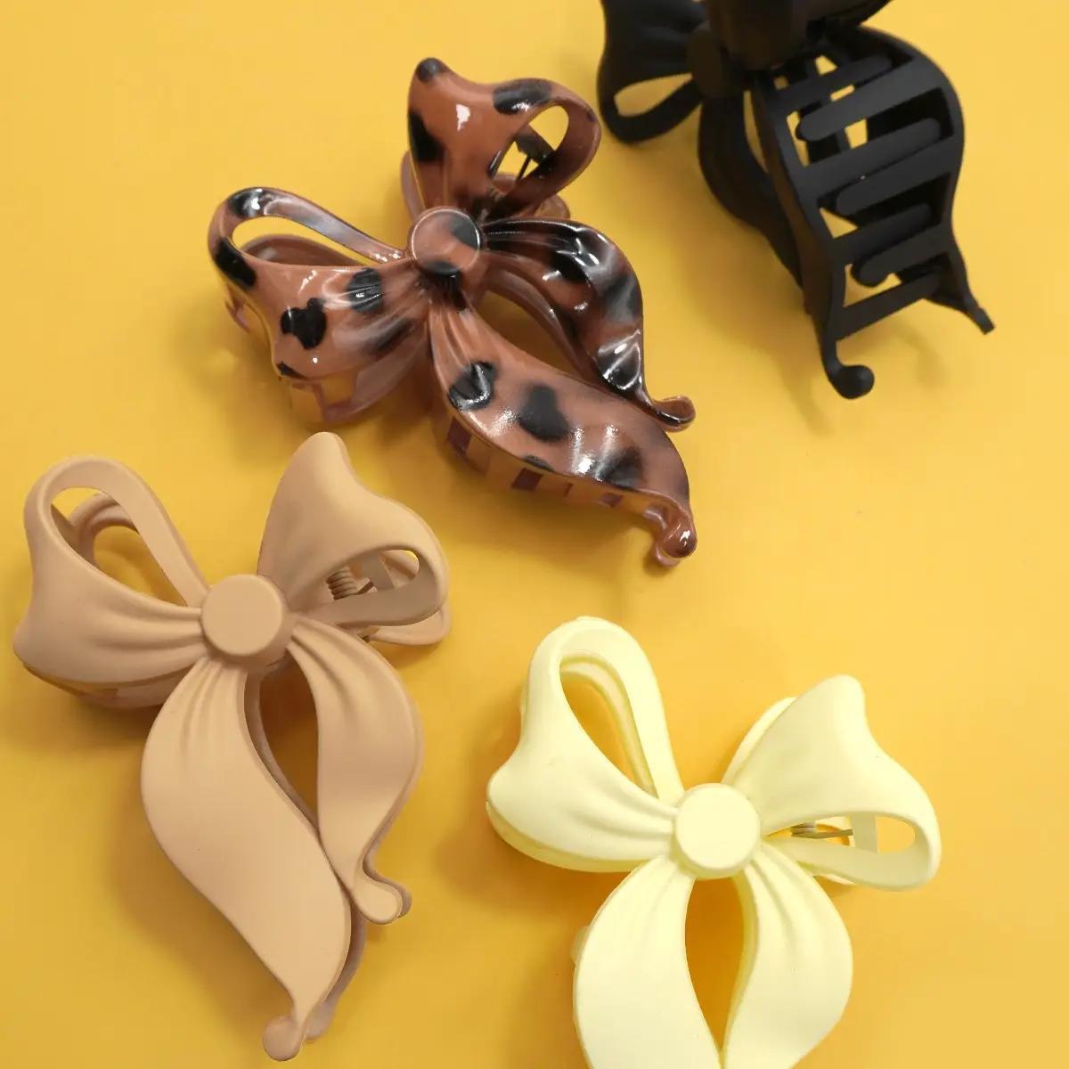 Large Bow Matte Hair Claw Clips