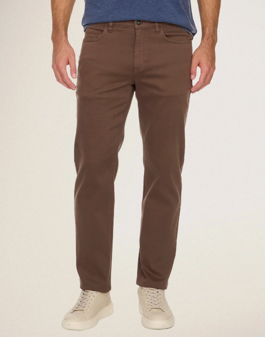 MOCHA LOUISVILLE GARMENT-DYED 5-POCKET PANT - NASHVILLE STRAIGHT