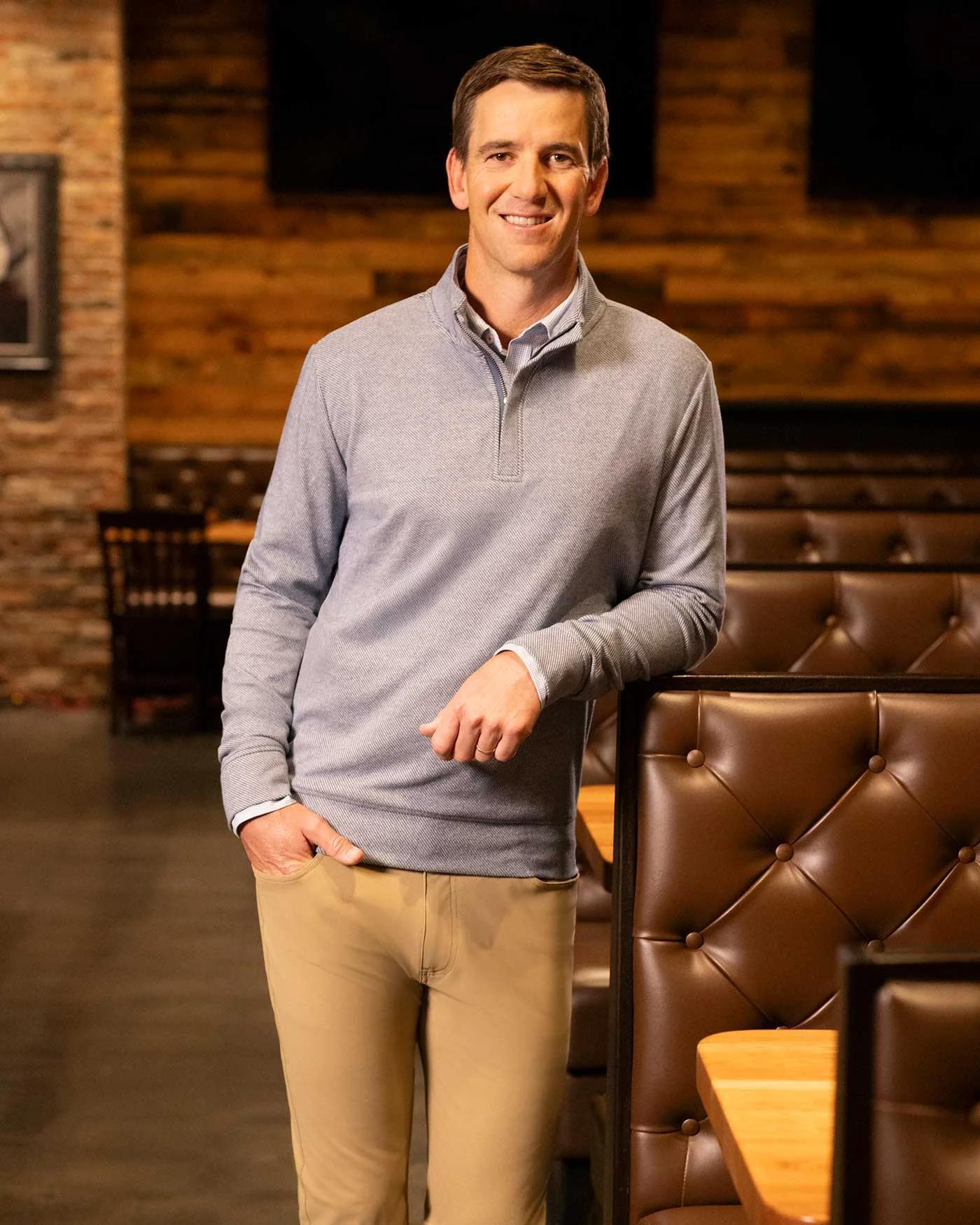 HERO STRETCH KNIT 1/4-ZIP - BLUE