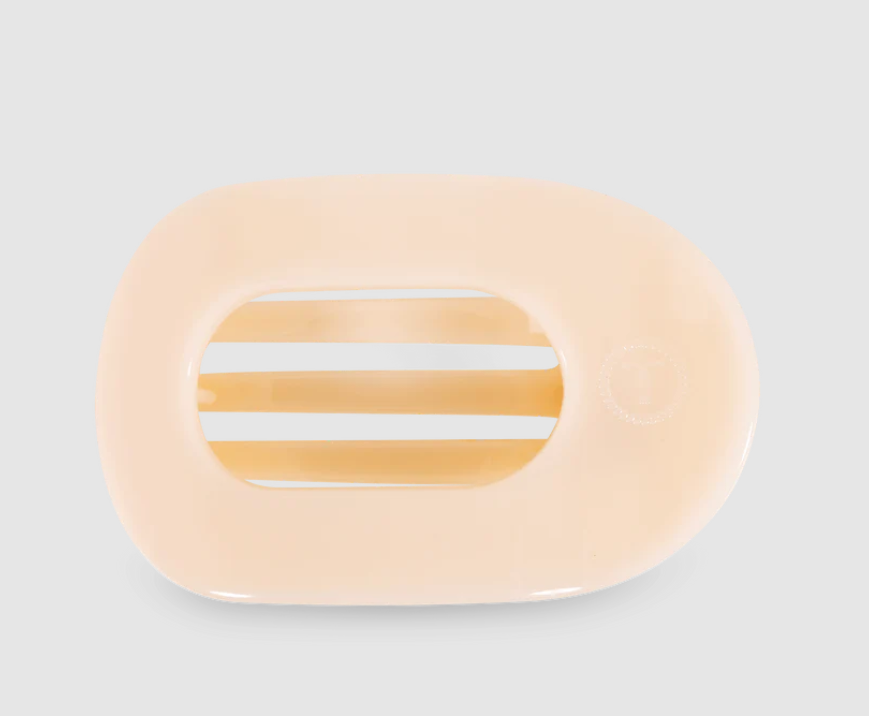 Almond Beige Flat Teletie Round Clip