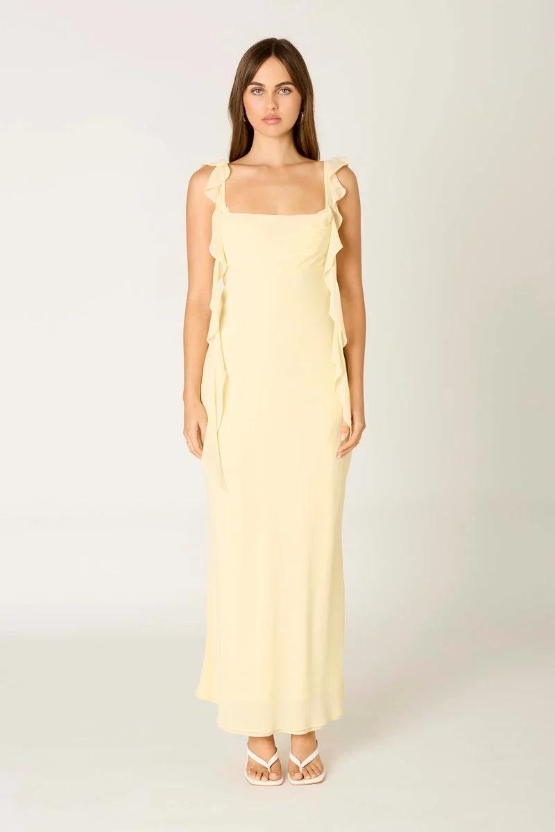 Waterfall Ruffle Maxi Dress