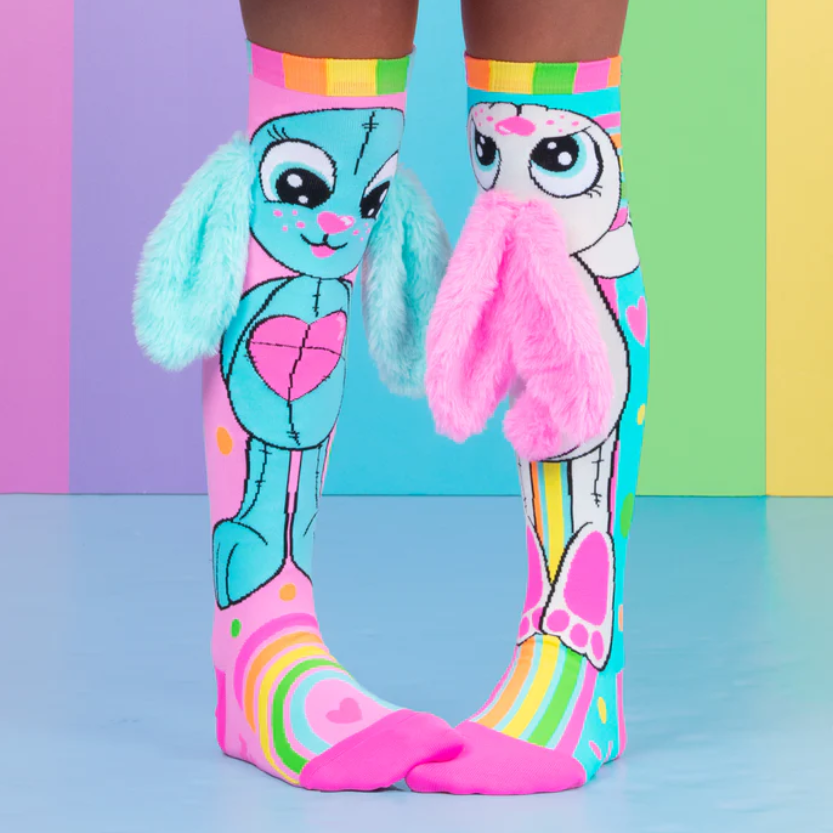 Rainbow Bunny Socks