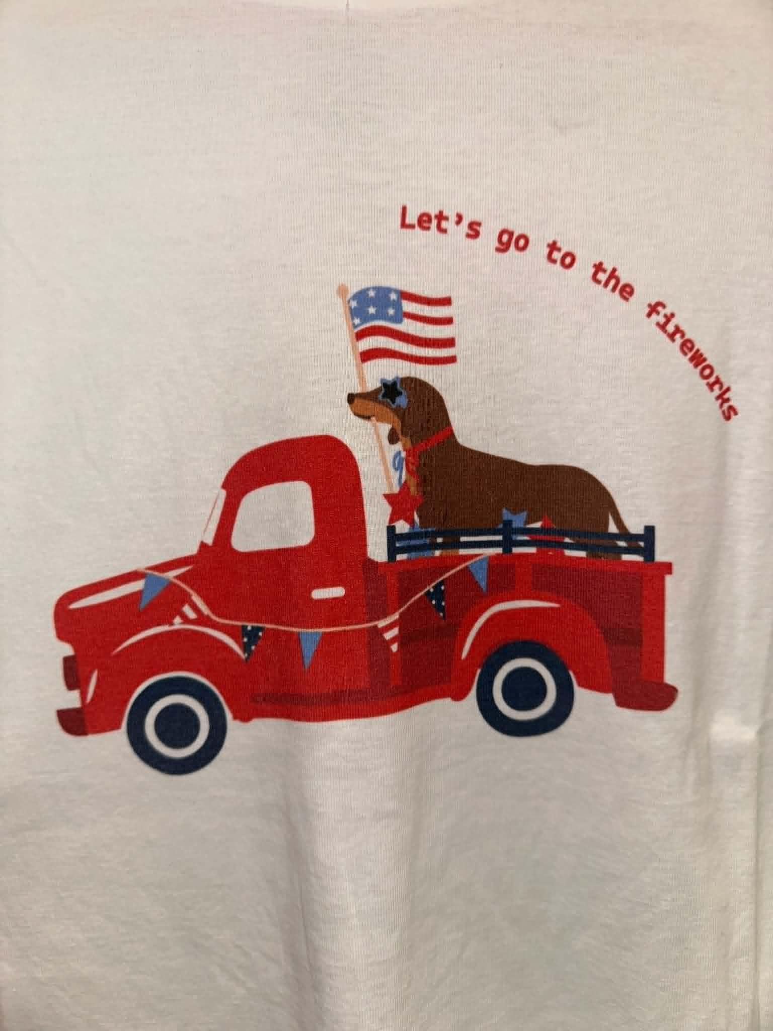 Dog To The Fireworks Graphic Tee