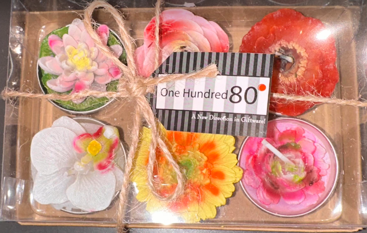 Assorted Flower T-Light 6-Pack
