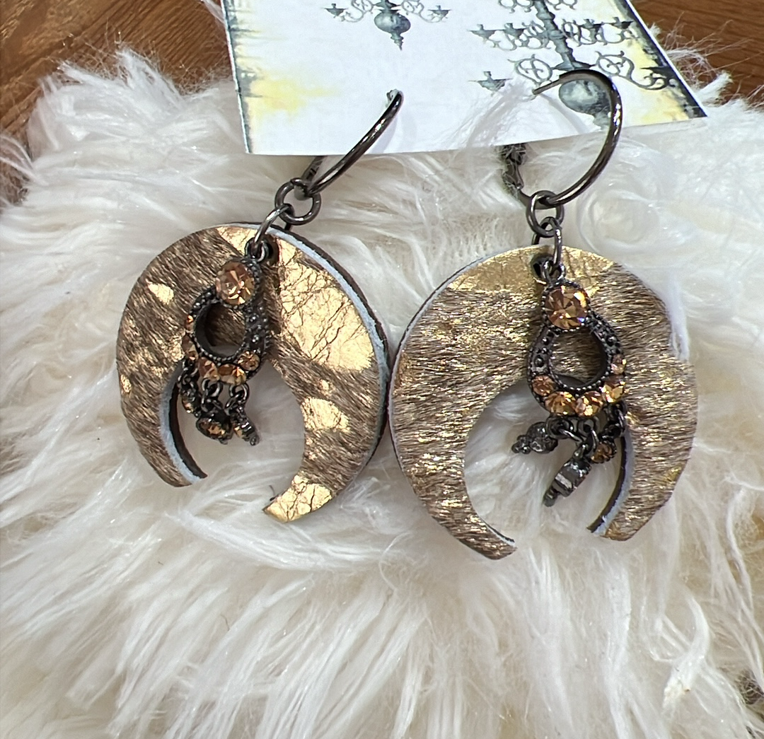 Crescent Crystal Earrings