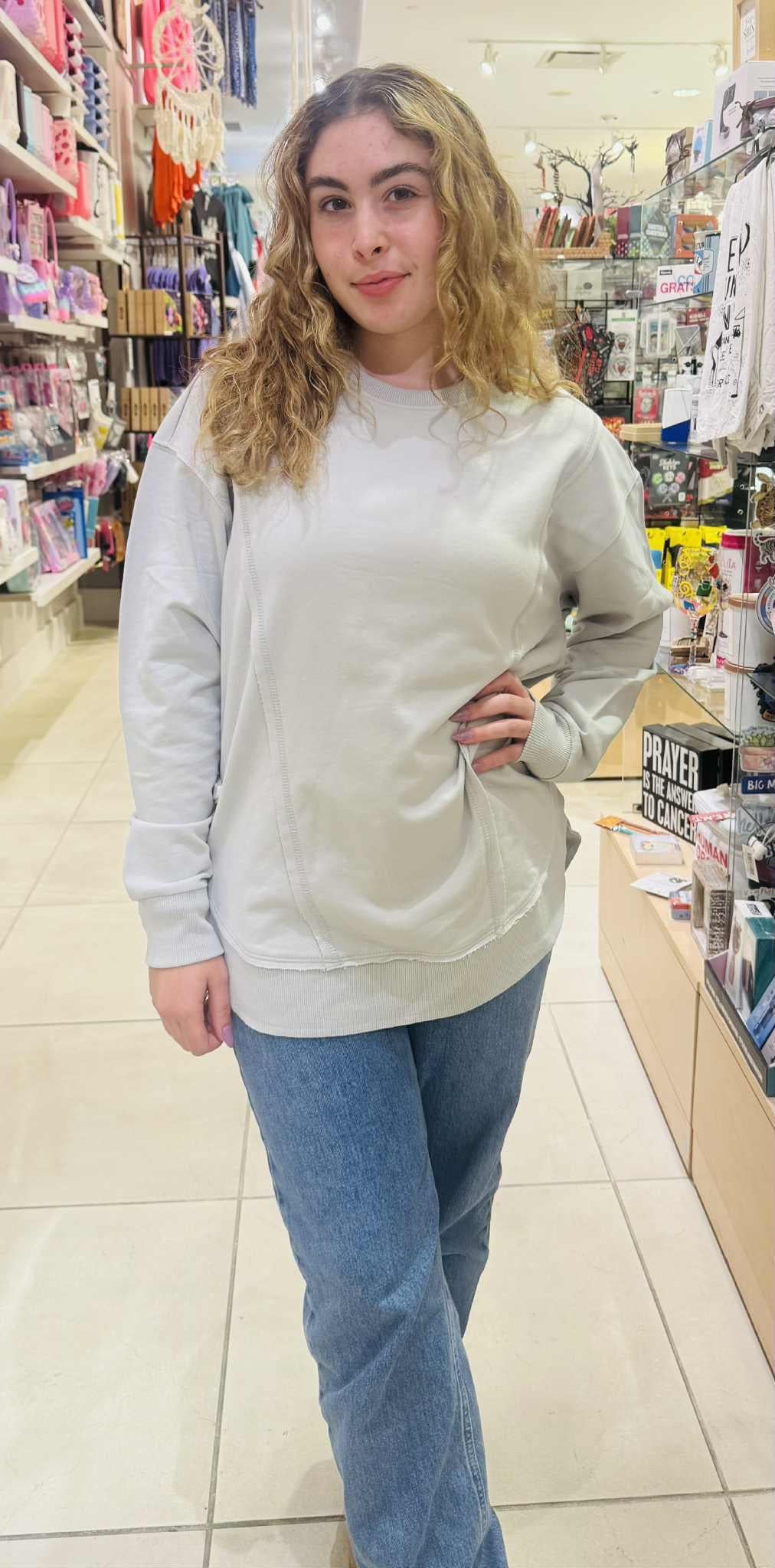 Sunrise to Sunset Sweatshirt Light Grey