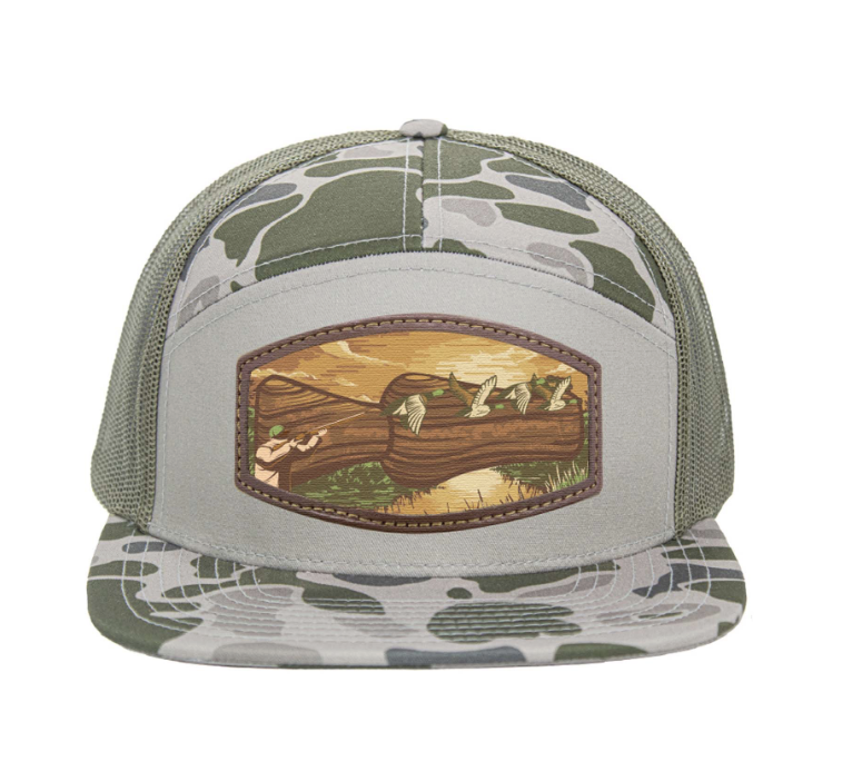 7 Panel Old School Camo Duck Call Hat