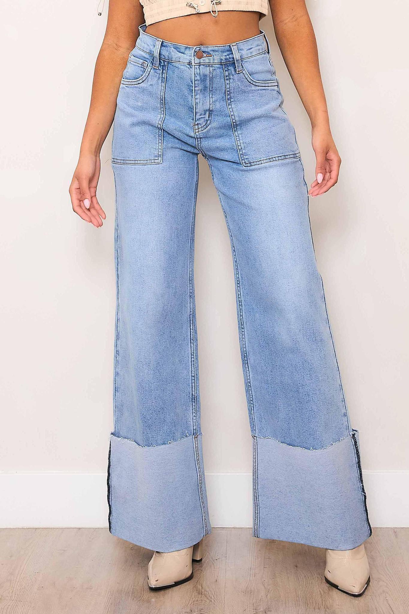 Vibrant Wide Leg - Rigid Comfort Stretch Jeans