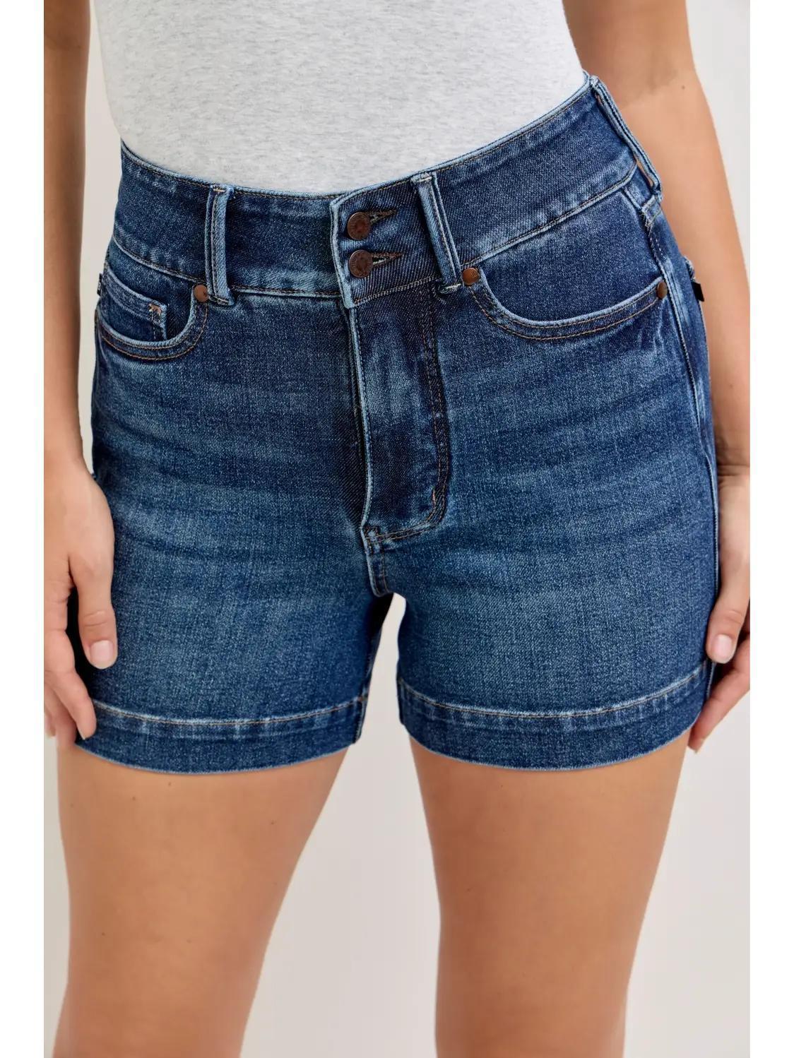Judy Blue Tummy-Control HW Slim Shorts