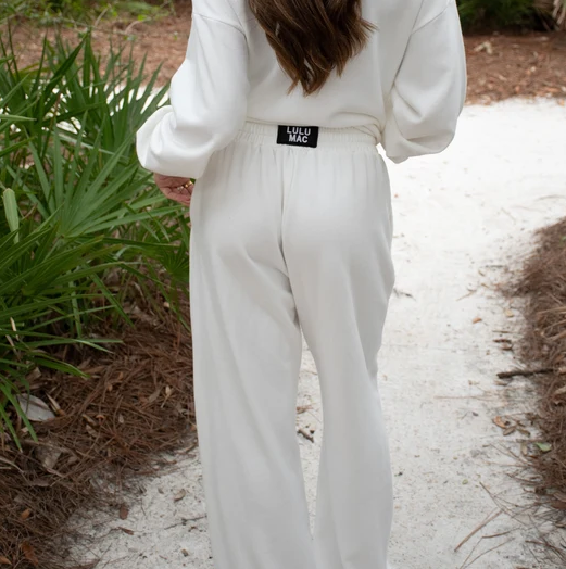LULU MAC - White Terry Cloth Pants