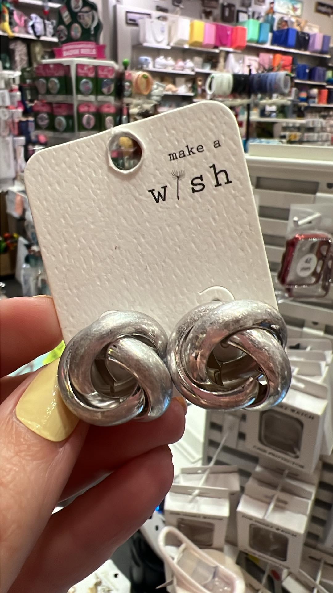 Silver Braided Ball Earrings