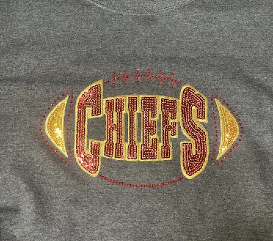Chiefs Rhinestone Charcoal