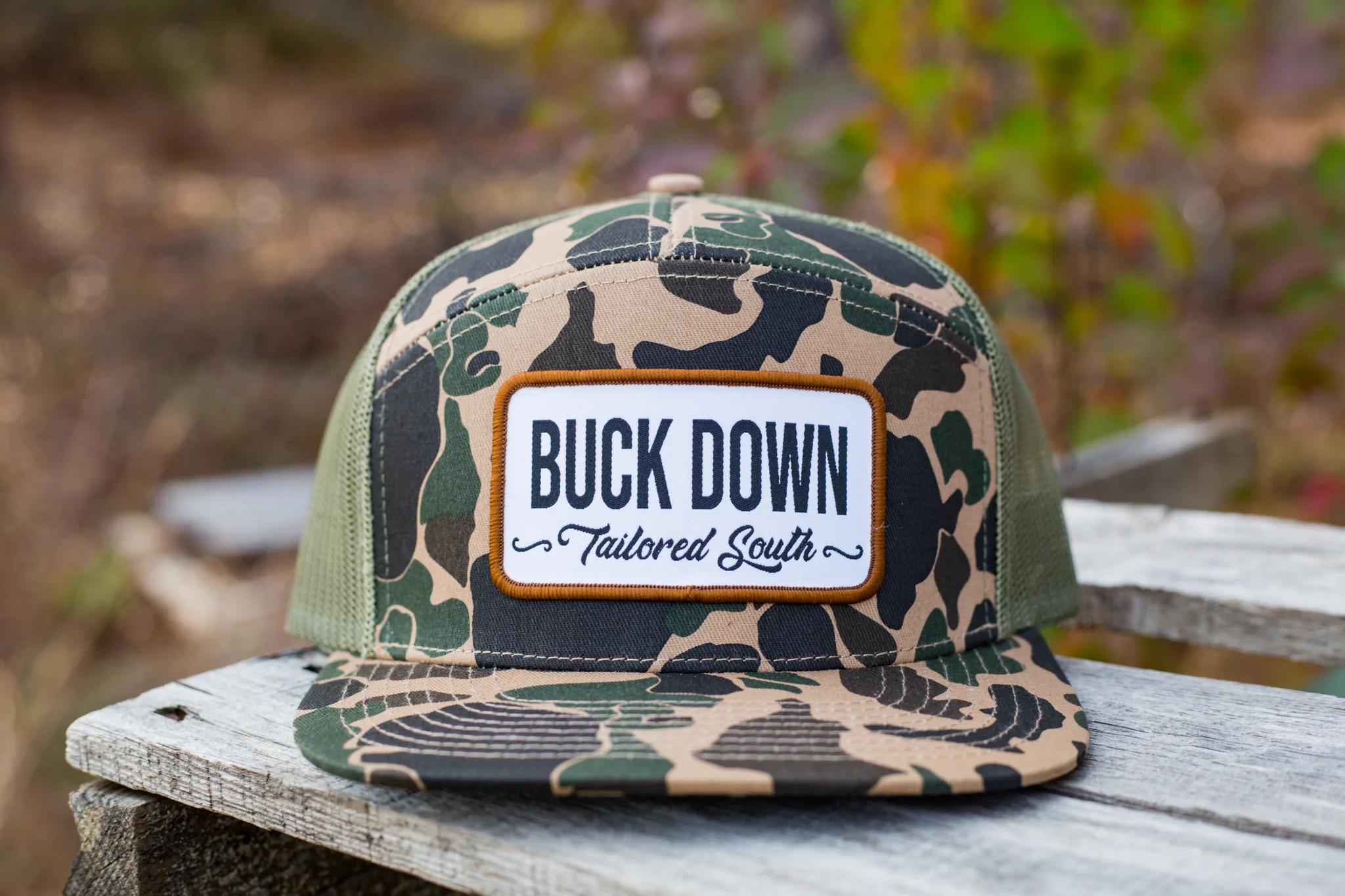 Buck Down Patch 7p Old School Hat