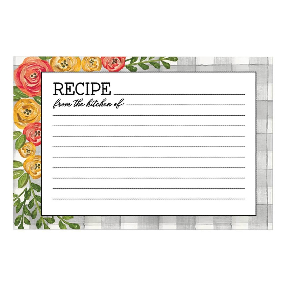 Floral Recipe Cards