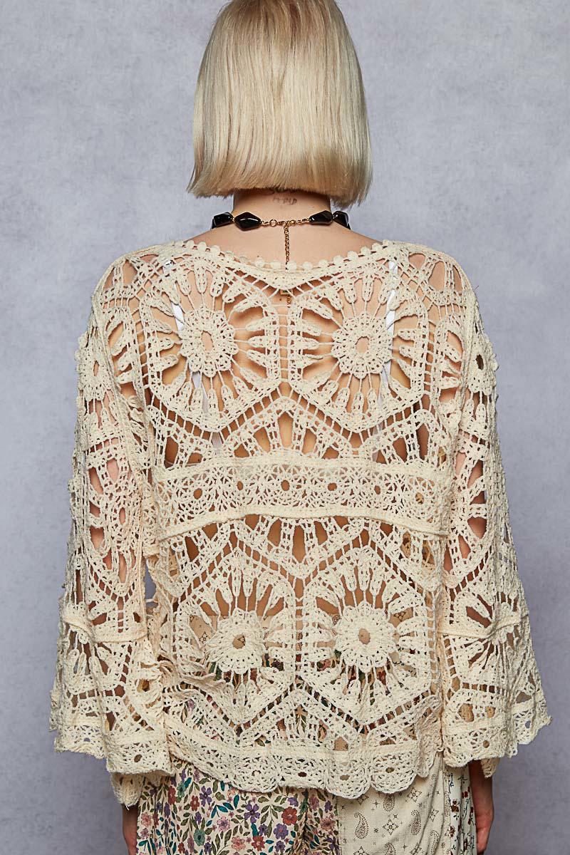 Cream Lace pullover