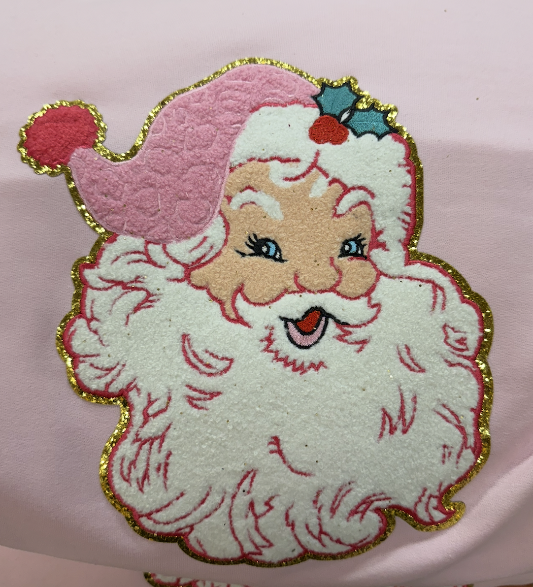 Santa Patch Light Pink