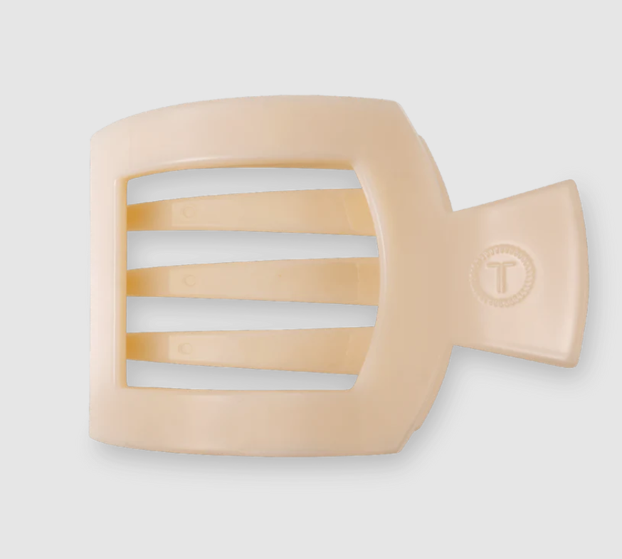 Almond Beige Flat Square Teletie Hair Clip