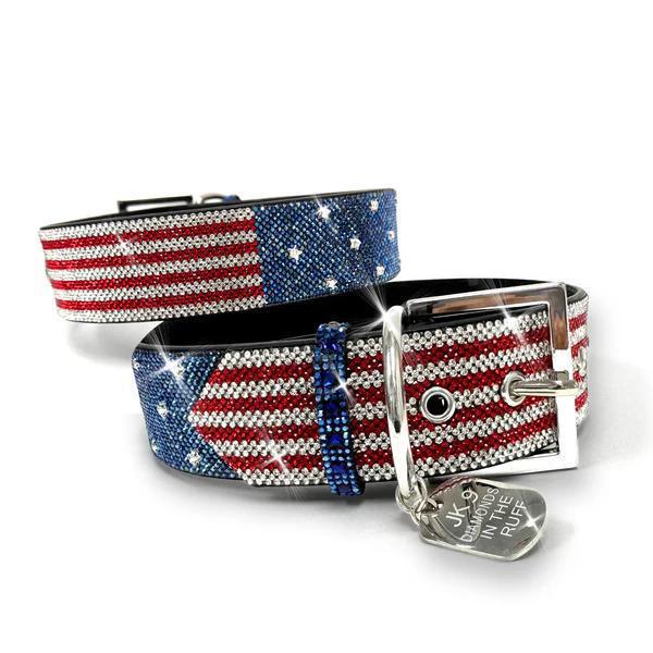 Diamond in the Ruff Dog Collar - AMERICANA