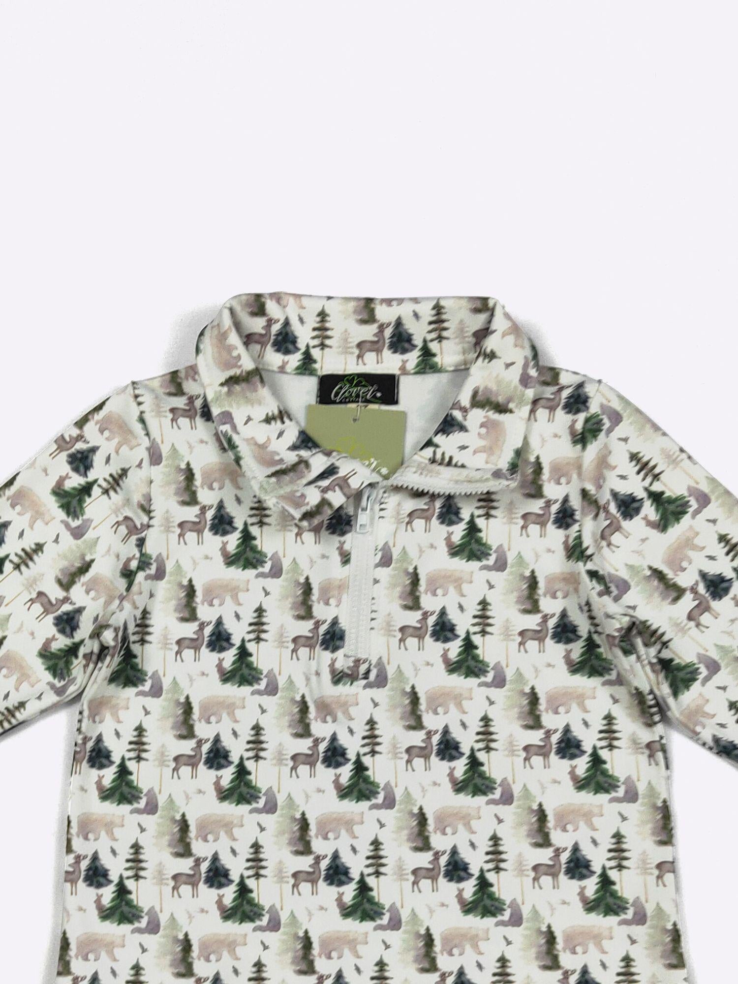 Forest Emerald Boy Quarter Zip