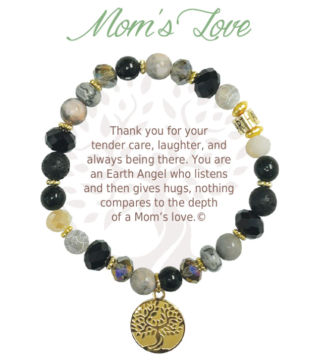 Earth Angel Natural Stone Bracelet - Mom's Love