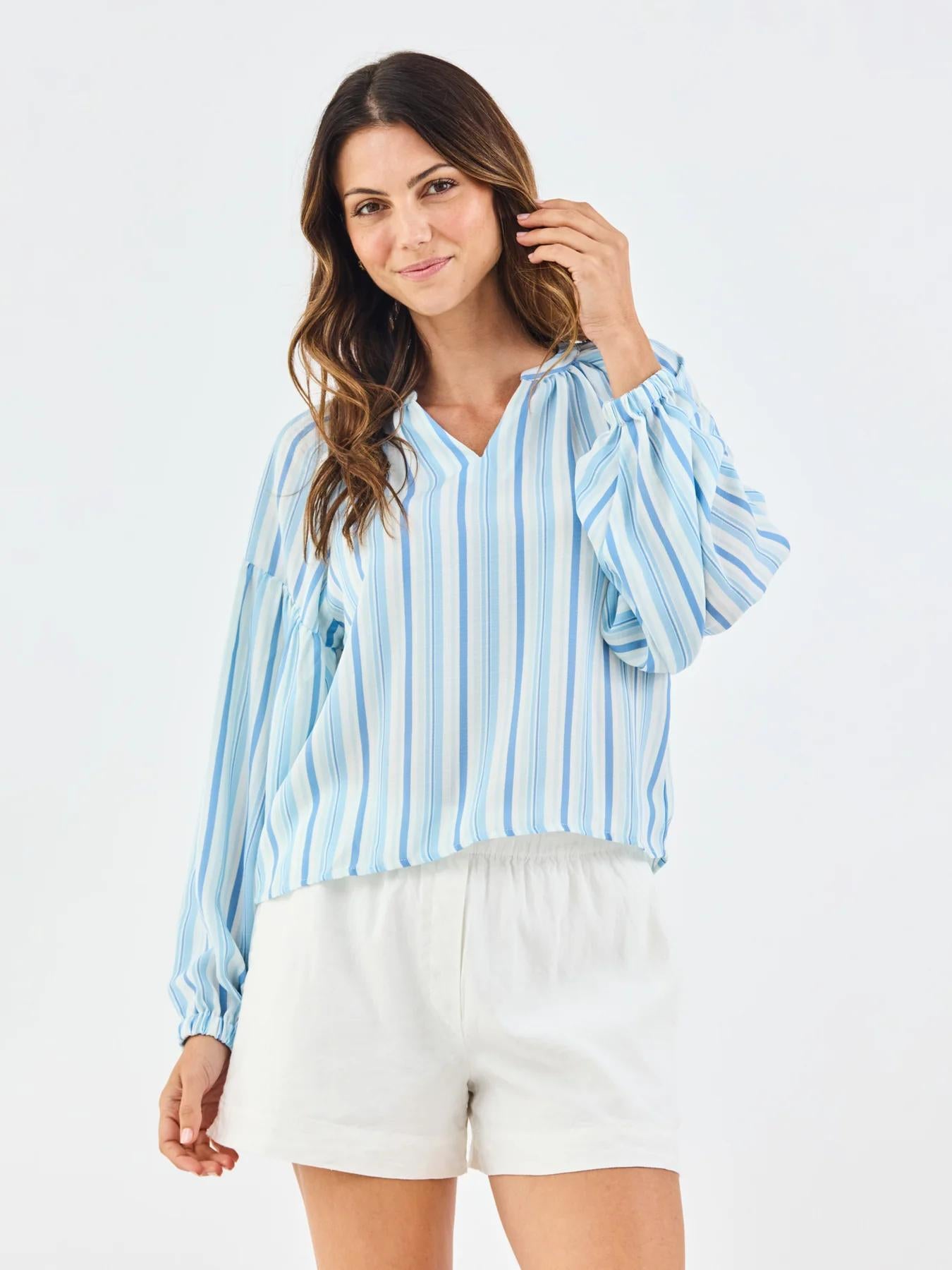 Scarlette Top | Harbor Lines Blue