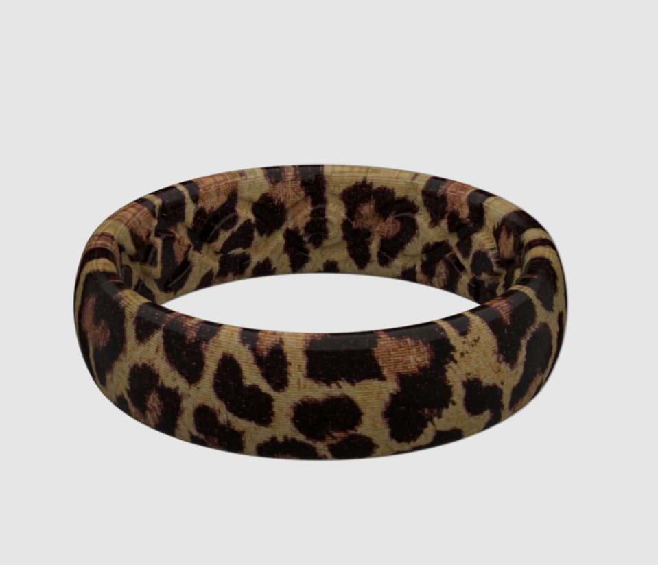 Thin Aspire Leopard Groove Life Silicone Ring