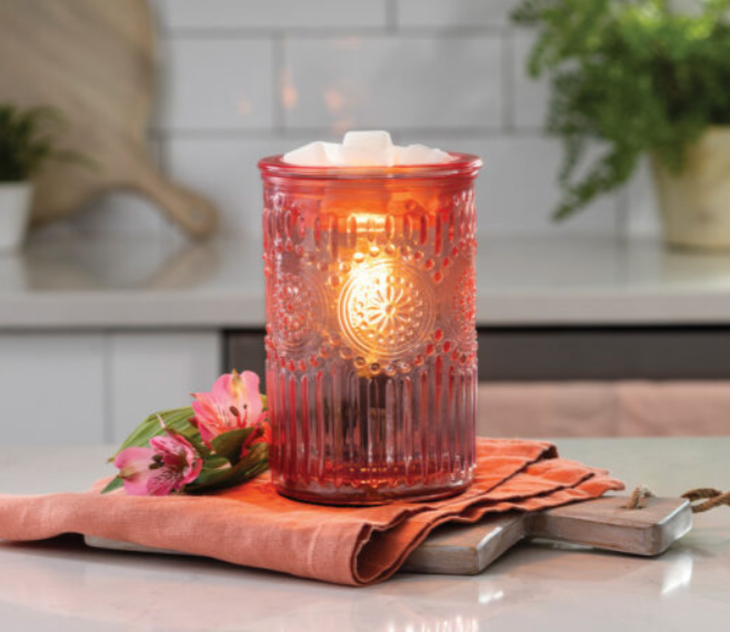 Vintage Pink Parisian Glass Fragrance Warmer