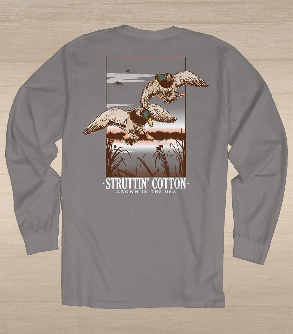 Cupping Ducks Tee - Hurricane Grey