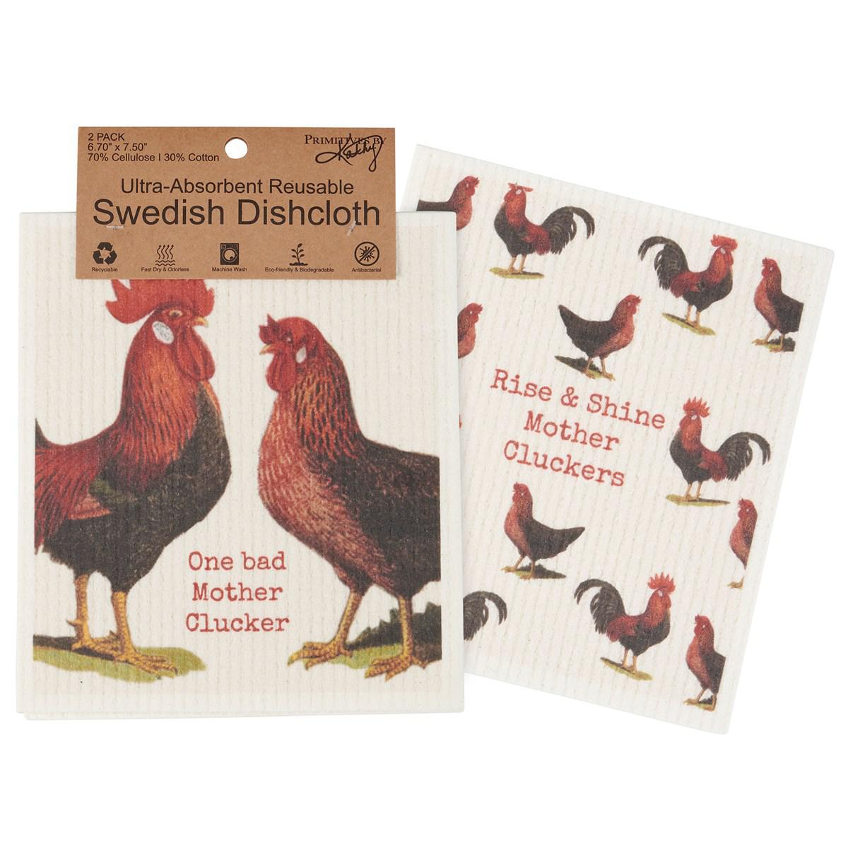 Chickens Swedish Dishcloth Set