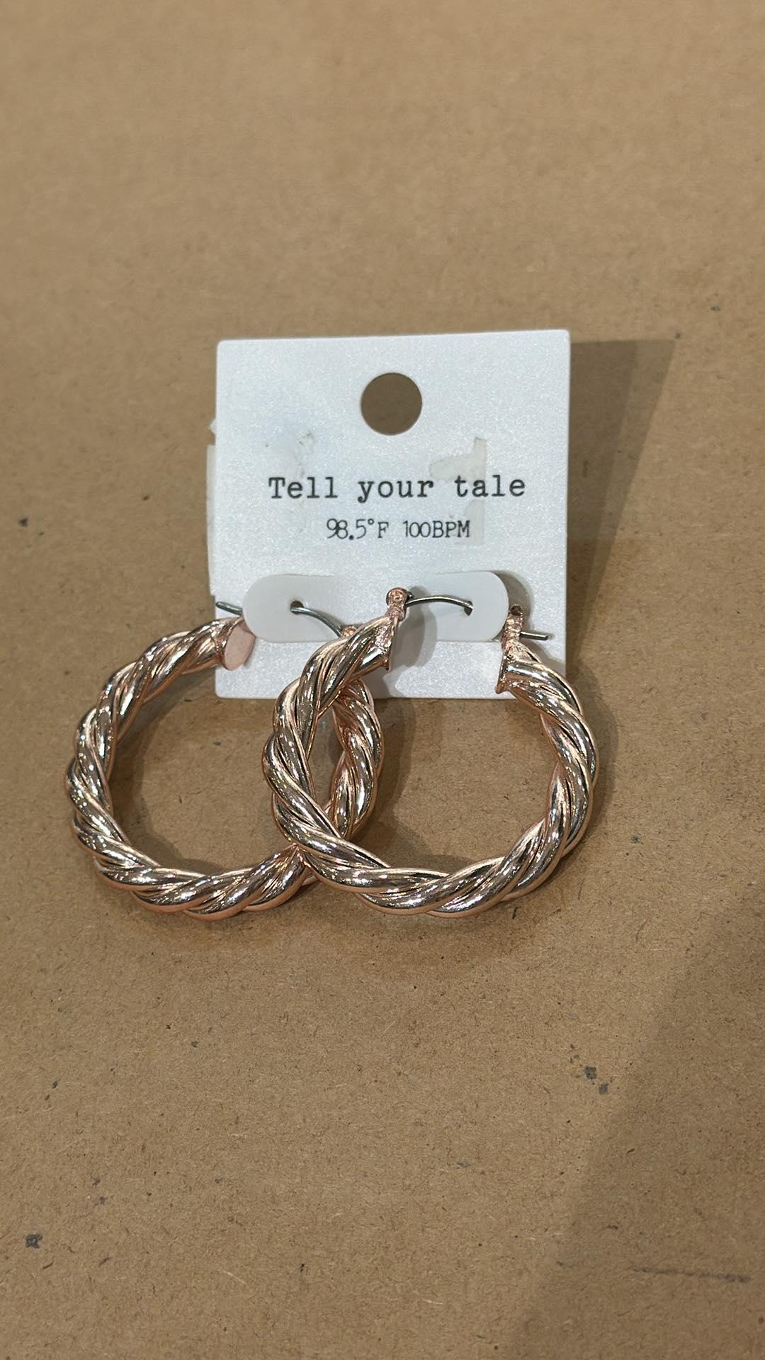Rose Twist Hoops