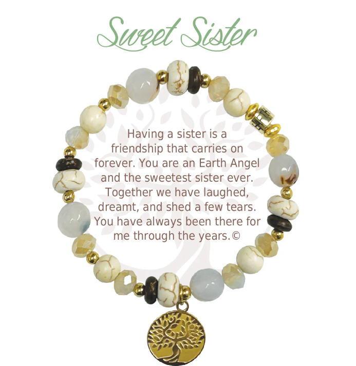 Earth Angel Natural Stone Bracelet - Sweet Sister