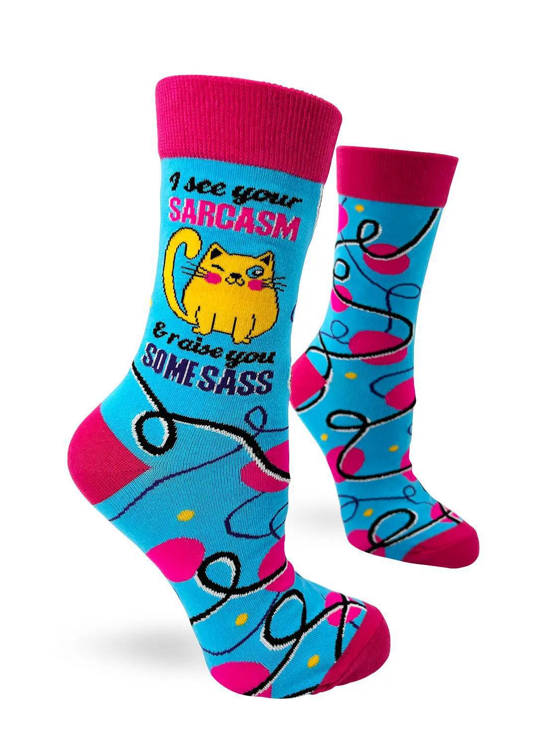 I See Your Sarcasm & Raise You Some Sass Ladies' Crew Socks
