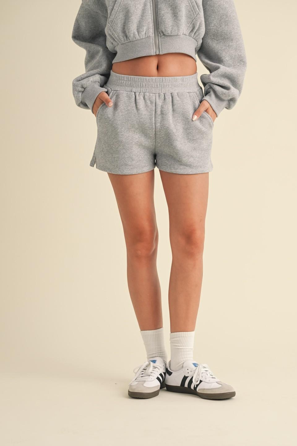 Heather Cozy Fleece Micro Sweatshorts