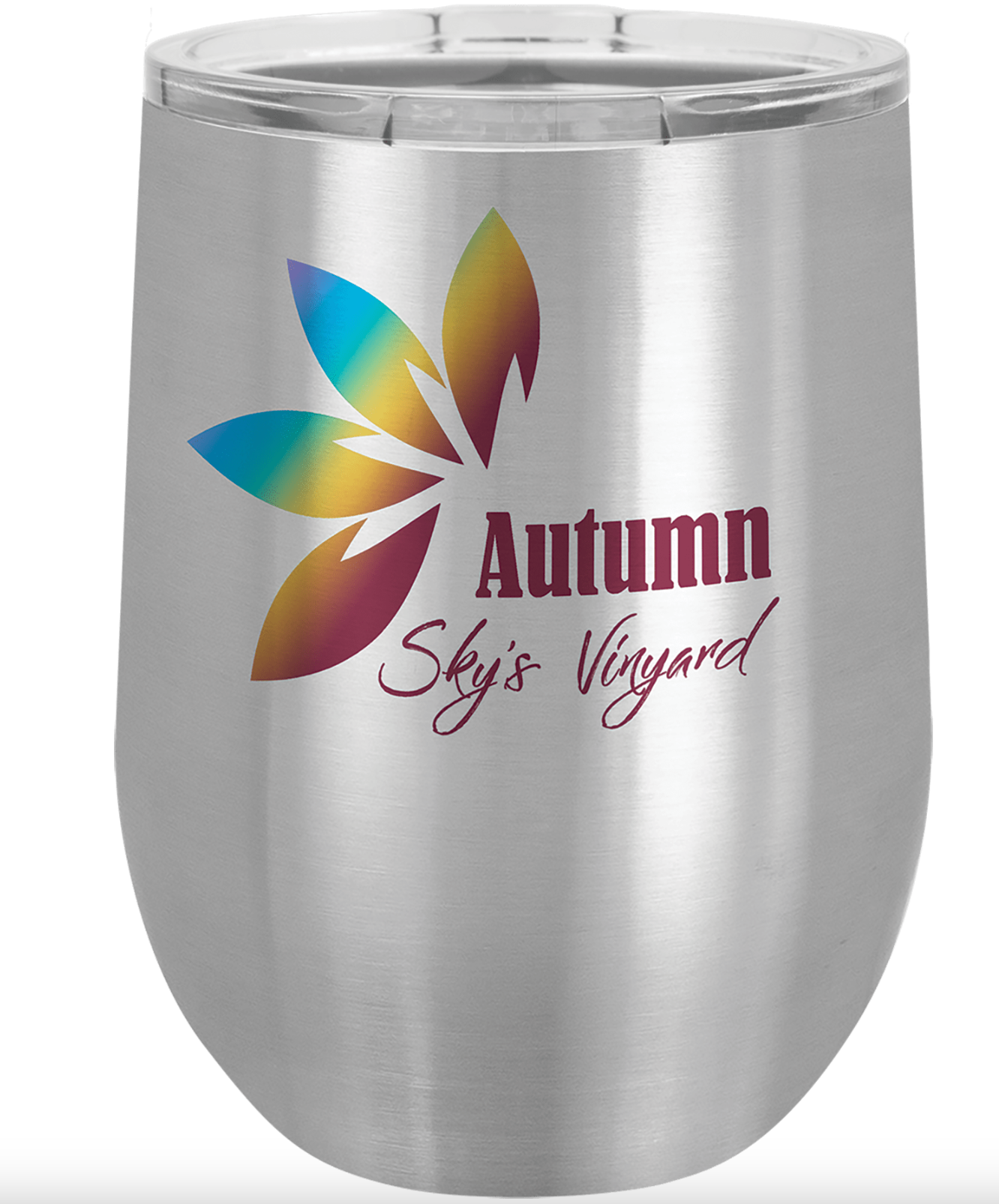 Stainless Steel 12 oz. Customizable Polar Camel Stemless Wine Tumbler with Lid
