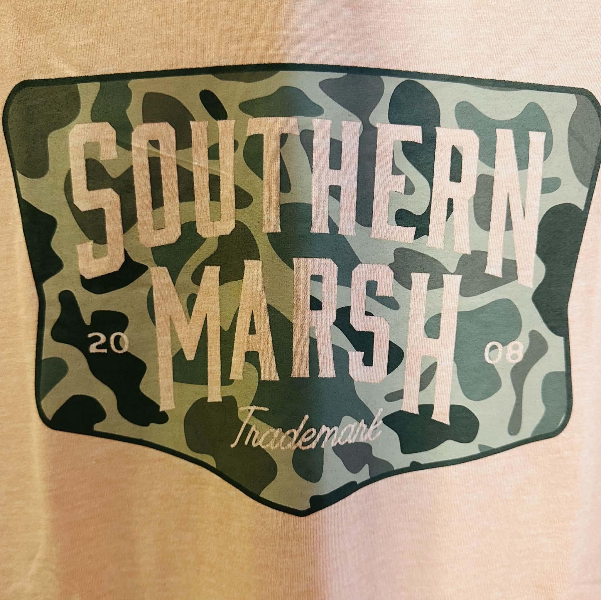 SEAWASH TEE - Branding - Camo Shield - Salmon