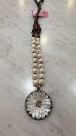 Flower White Bead Necklace